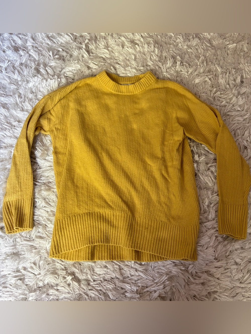 Old Navy Women’s Yellow Knit Sweater - Classic Crewneck, Sz S